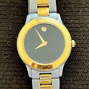 Women’s Movado Museum Juro Black Face Two Tone Watch